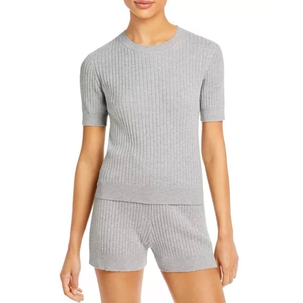 AQUA Ribbed Knit Top & Short Set Size S NWT - Picture 3 of 11